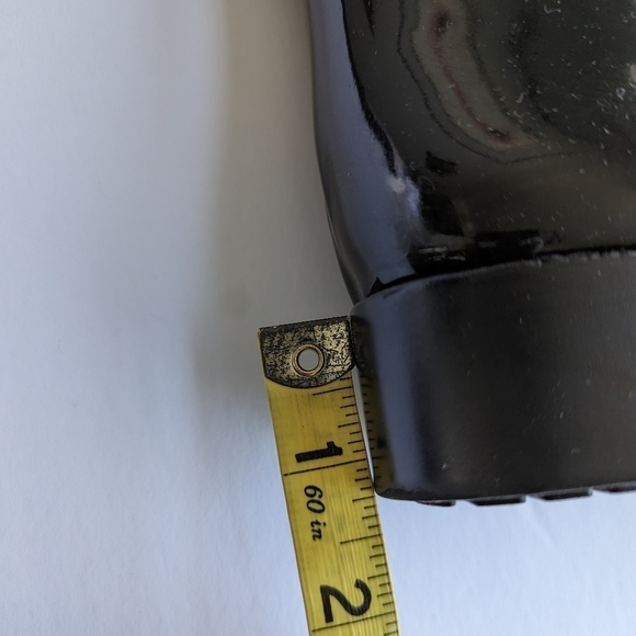 Coach Tristee Black Khaki Monogram Knee-High Rain Boots Corset Lacing - sz 8 - Picture 12 of 13